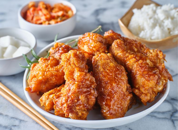 Ailes de poulet croustillantes frites à la Sauce Galbi 